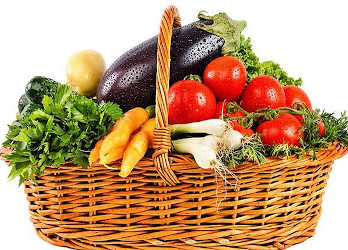 Les paniers légumes de l'association les Amis du Jardin